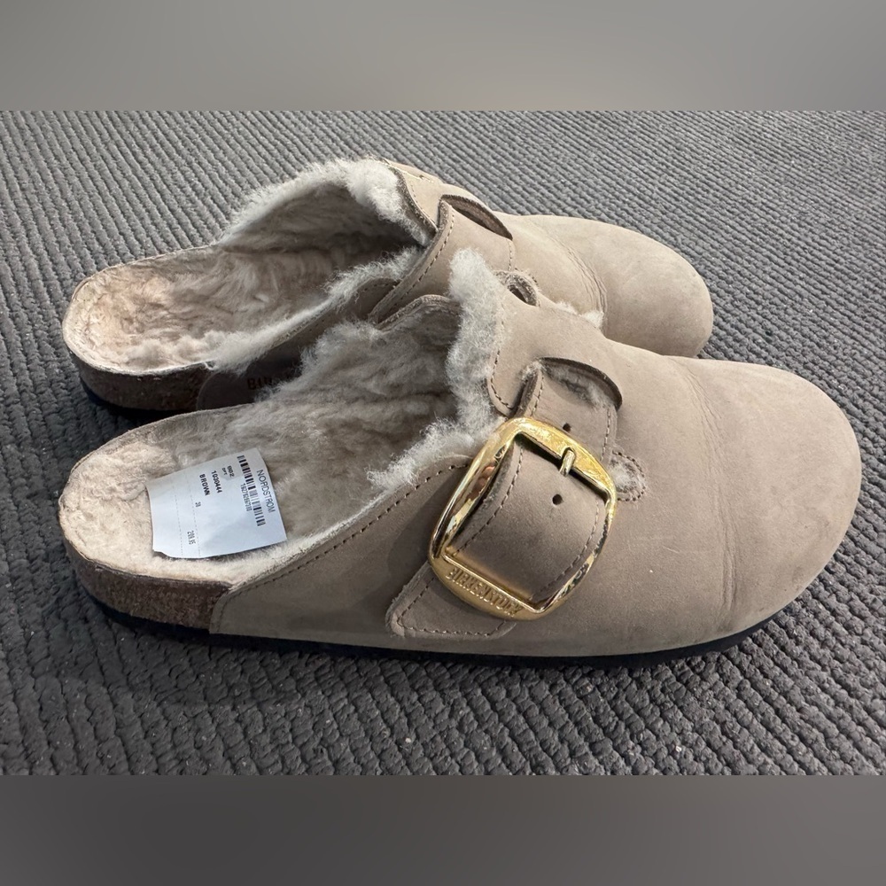 Birkenstock Women's Boston Big Buckle Shearling clogs size 38 - Picture 7 of 15